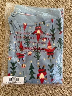 Hanna Andersson Light Blue Holiday Gnome Pajama Pants
